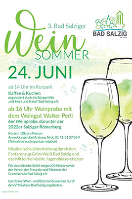 Plakat zum 3. Bad Salziger Weinsommer