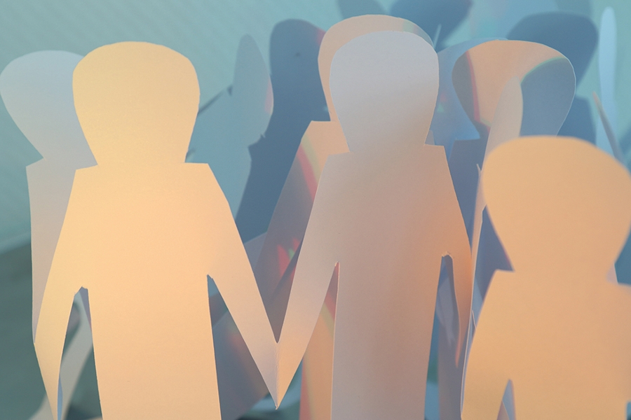 Scherenschnitt von Personen Scherenschnitt von Personen